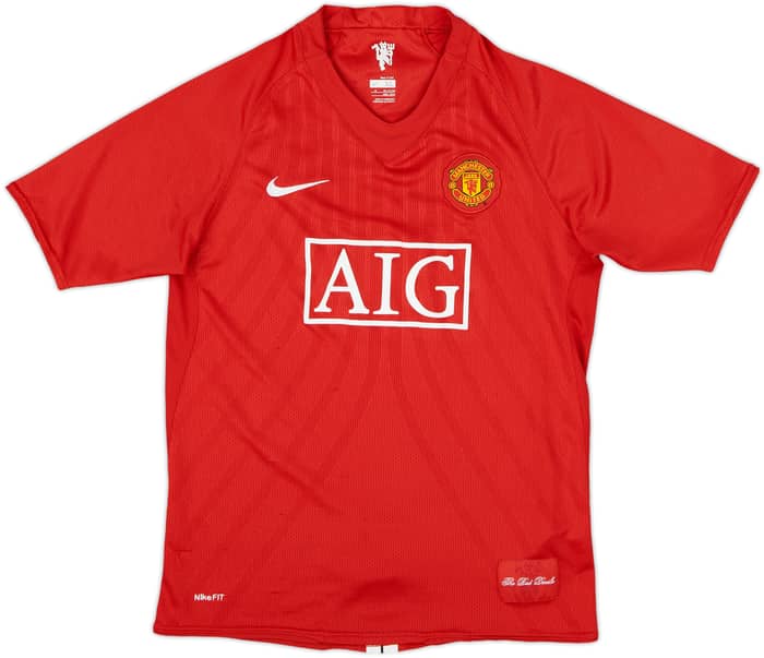 2007-09 Manchester United Home Shirt - 7/10 - (XL.Boys)
