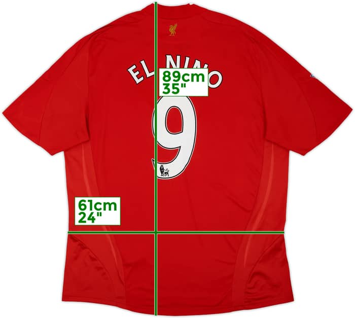 2008-10 Liverpool Home Shirt El Nino #9 - 6/10 - (XXL)
