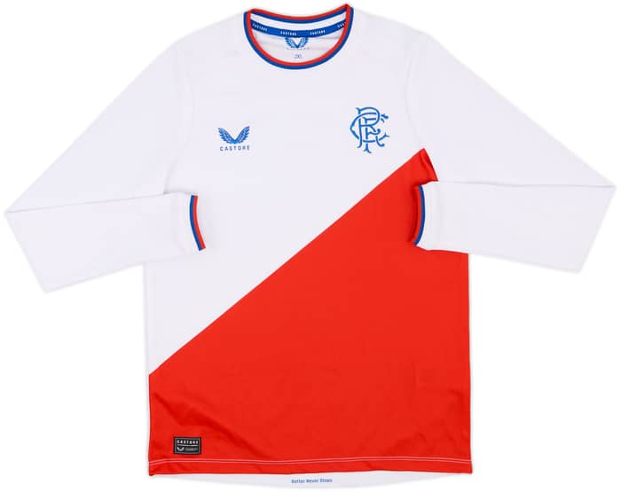 2022-23 Rangers Away L/S Shirt - 7/10 - (XL.Boys)