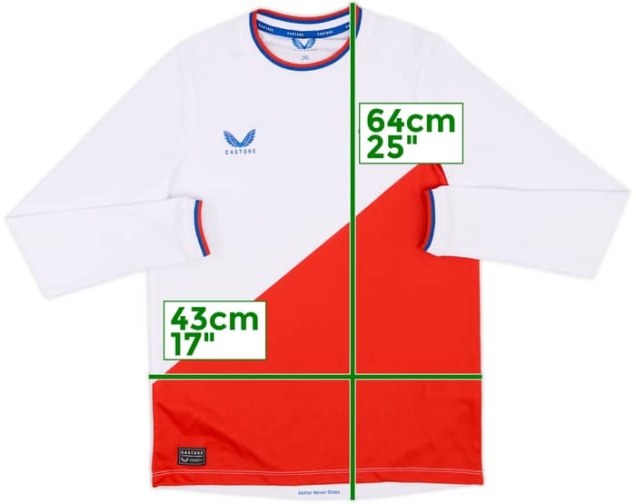 2022-23 Rangers Away L/S Shirt - 7/10 - (XL.Boys)