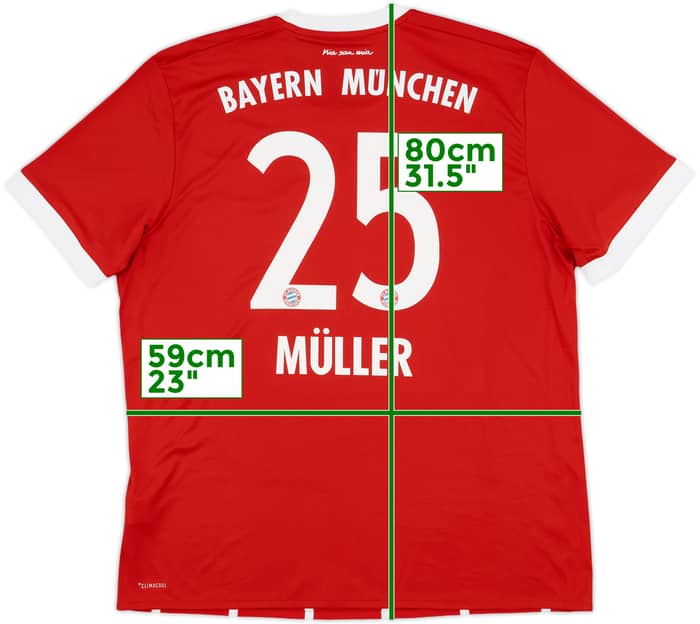 2017-18 Bayern Munich Home Shirt Muller #25 - 10/10 - (XL)