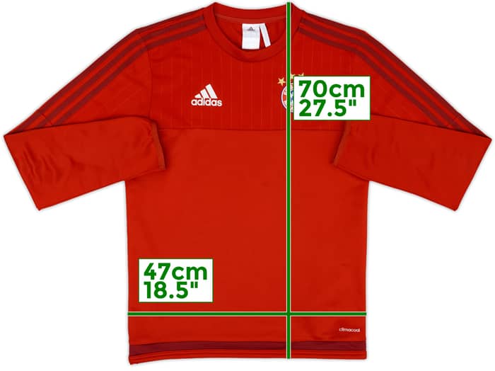 2015-16 Bayern Munich adidas Sweat Top - 8/10 - (XS)