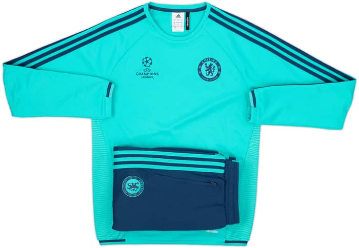 2015-16 Chelsea adidas CL Tracksuit - 8/10 - (S)