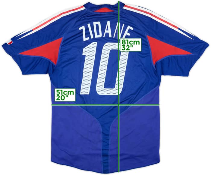 2004-06 France Home Shirt Zidane #10 - 4/10 - (L)