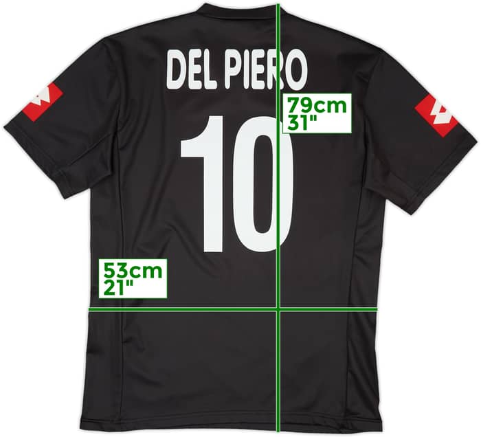 2001-02 Juventus Away Shirt Del Piero #10 - 9/10 - (XXL)