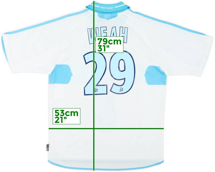 2000-01 Olympique Marseille Home Shirt Weah #29 - 8/10 - (L)