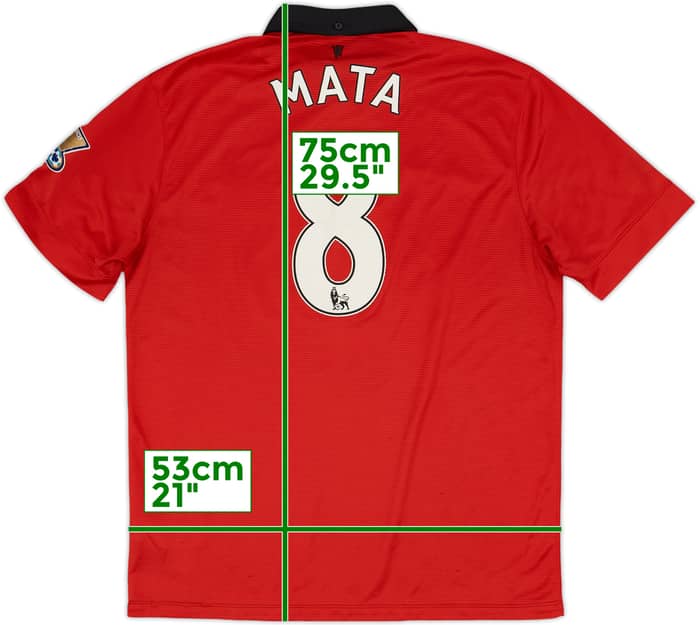 2013-14 Manchester United Home Shirt Mata #8 - 5/10 - (L)