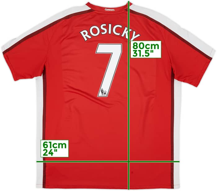 2008-10 Arsenal Home Shirt Rosicky #7 - 5/10 - (XXL)