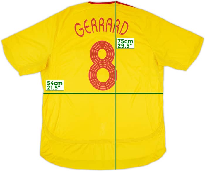 2006-07 Liverpool Away Shirt Gerrard #8 - 6/10 - (XXL)