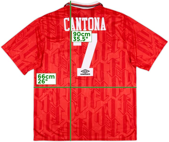 1992-94 Manchester United Home Shirt Cantona #7 - 7/10 - (XXL)