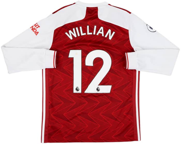 2020-21 Arsenal Home L/S Shirt Willian #12 - 5/10 - (M)