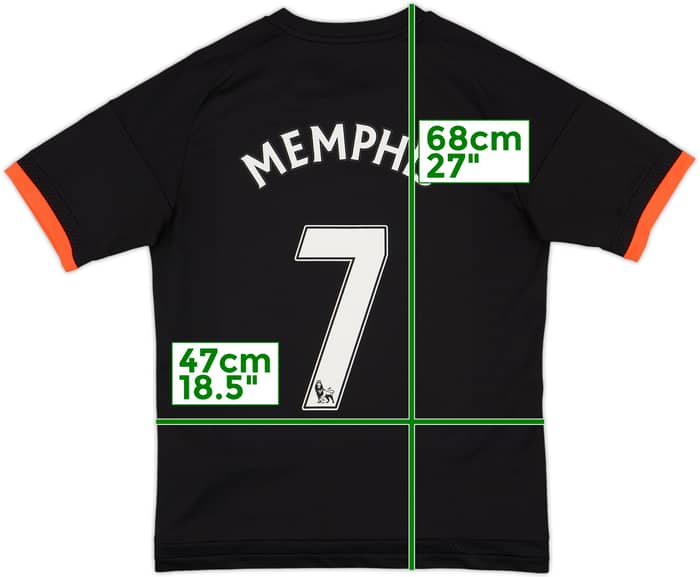 2015-16 Manchester United Third Shirt Memphis #7 - 8/10 - (XL.Boys)