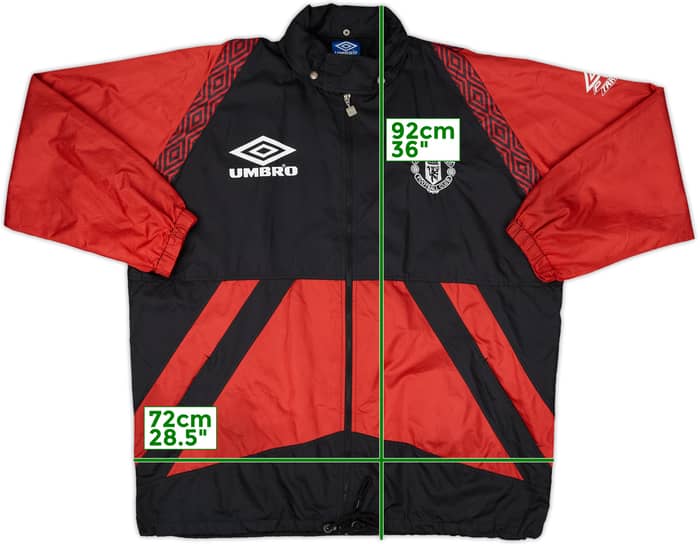 1995-96 Manchester United Umbro Hooded Rain Jacket - 7/10 - (XXL)