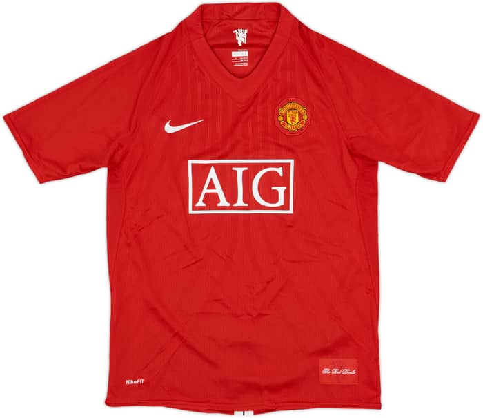 2007-09 Manchester United Home Shirt - 9/10 - (XL.Boys)