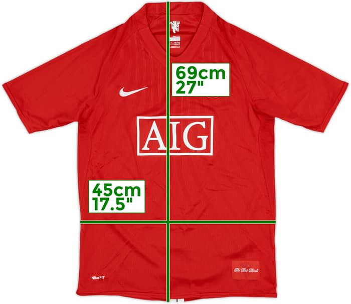 2007-09 Manchester United Home Shirt - 9/10 - (XL.Boys)