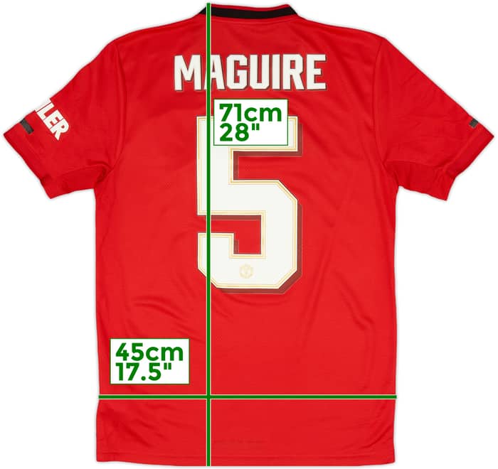 2019-20 Manchester United Home Shirt Maguire #5 - 7/10 - (S)