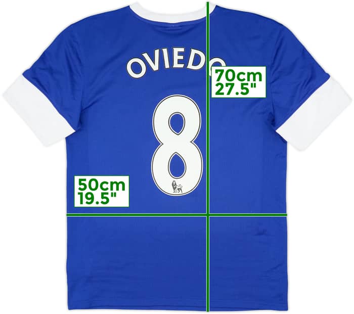 2012-13 Everton Home Shirt Oviedo #8 - 10/10 - (M)
