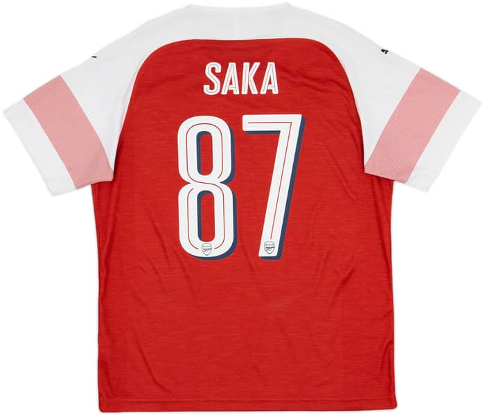 2018-19 Arsenal Home Shirt Saka #87 - 5/10 - (L)