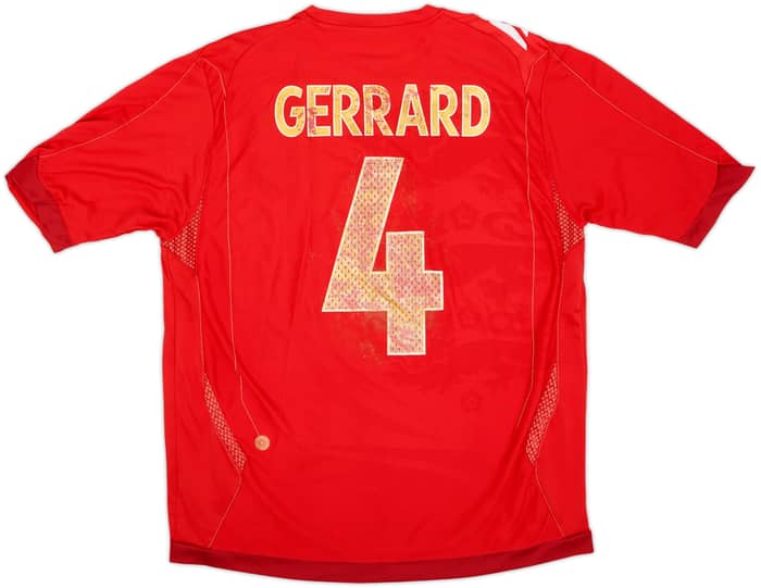 2006-08 England Away Shirt Gerrard #4 - 4/10 - (L)