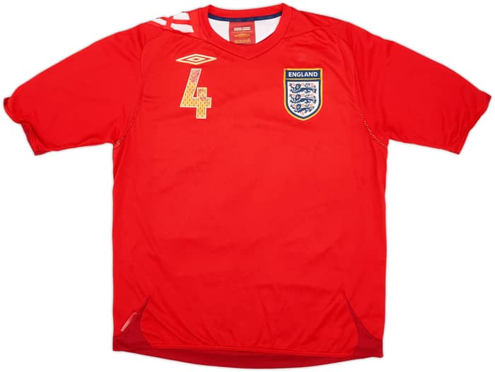 2006-08 England Away Shirt Gerrard #4 - 4/10 - (L)