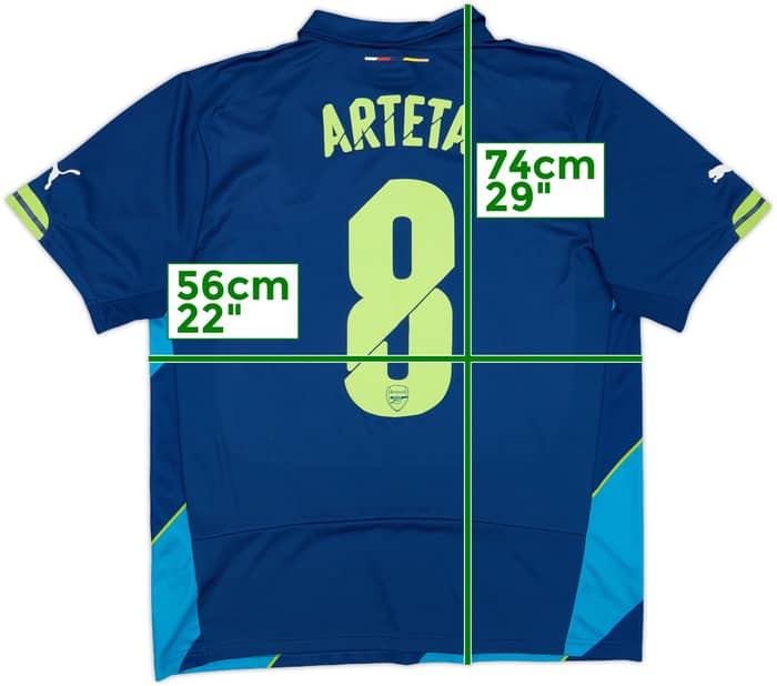 2014-15 Arsenal Third Shirt Arteta #8 - 8/10 - (L)