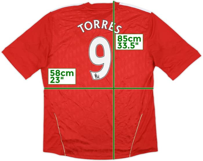 2010-12 Liverpool Home Shirt Torres #9 - 9/10 - (XL)