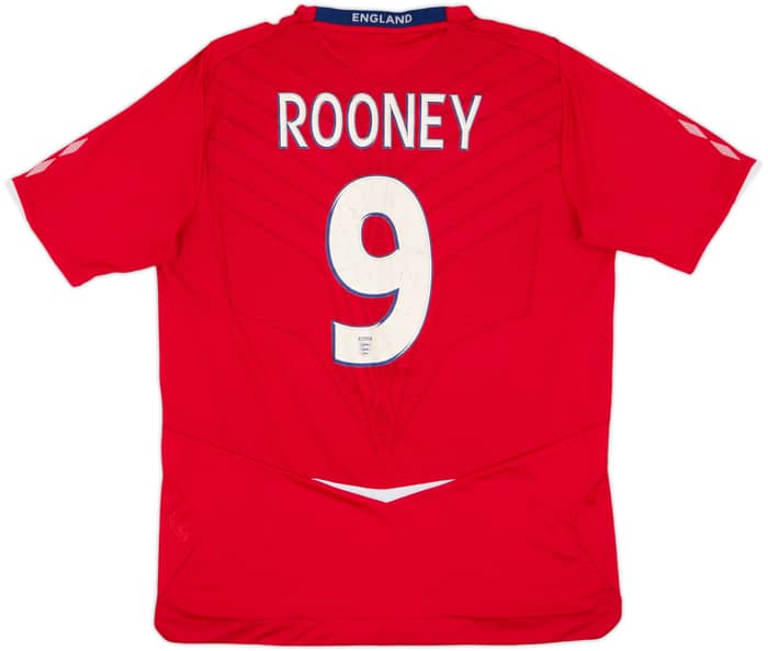 2008-10 England Away Shirt Rooney #9 - 6/10 - (L)