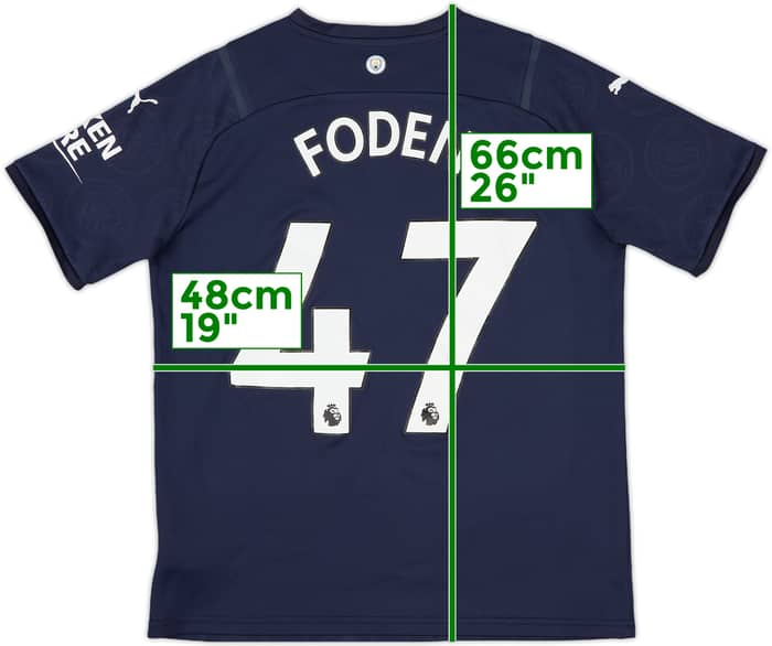 2021-22 Manchester City Third Shirt Foden #47 - 6/10 - (XL.Boys)