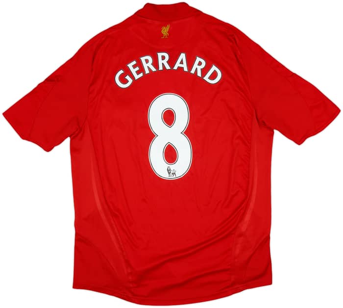 2008-10 Liverpool Home Shirt Gerrard #8 - 6/10 - (L)