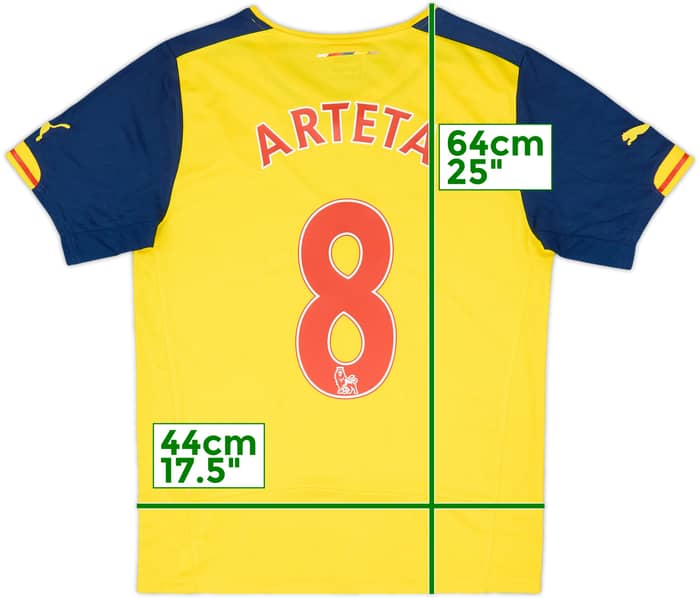 2014-15 Arsenal Away Shirt Arteta #8 - 6/10 - (S)