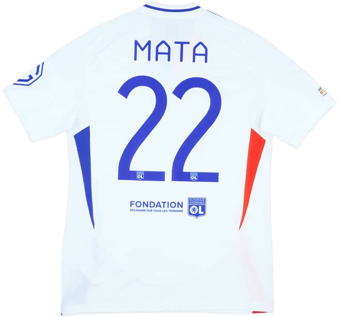 2024-25 Lyon Match Issue Europa League Home Shirt Mata #22