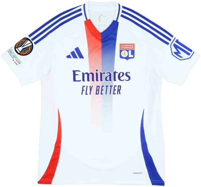 2024-25 Lyon Match Issue Europa League Home Shirt Mata #22