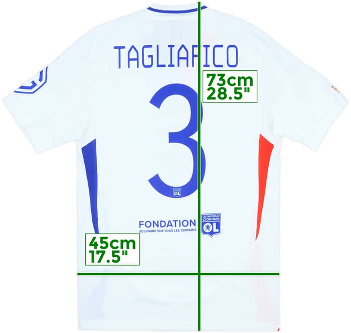 2024-25 Lyon Match Issue Europa League Home Shirt Tagliafico #3