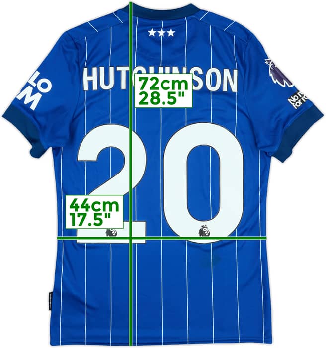 2024-25 Ipswich Match Issue Home Shirt Hutchinson #20