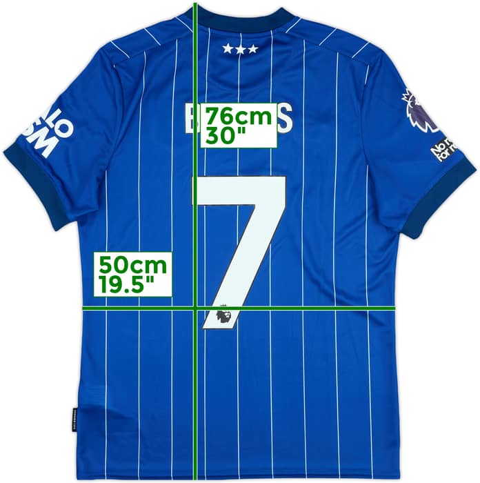 2024-25 Ipswich Match Issue Home Shirt Burns #7