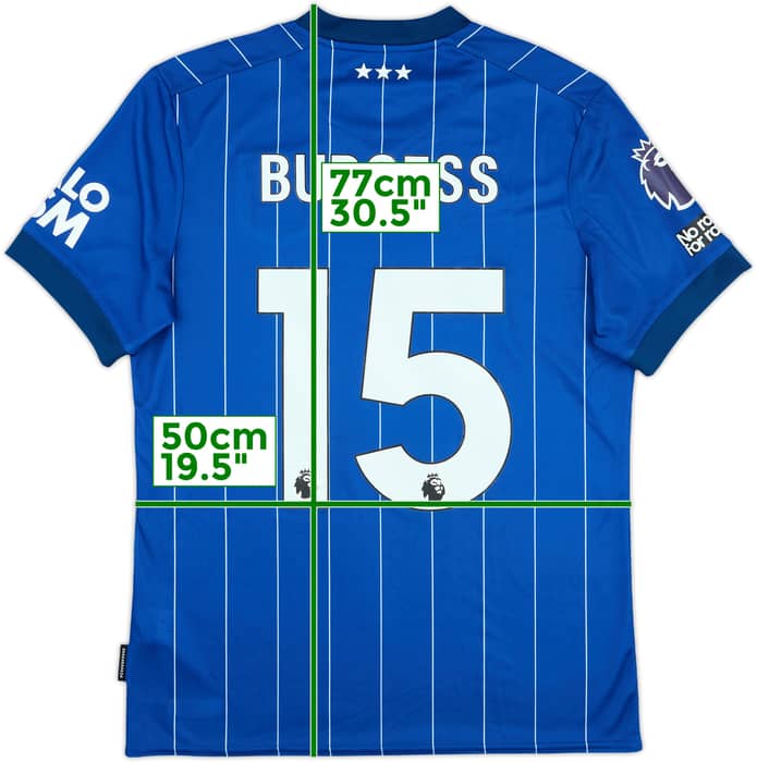 2024-25 Ipswich Match Issue Home Shirt Burgess #15