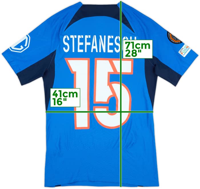 2024-25 Steaua Bucuresti Match Issue Europa League Home Shirt Stefanescu #15