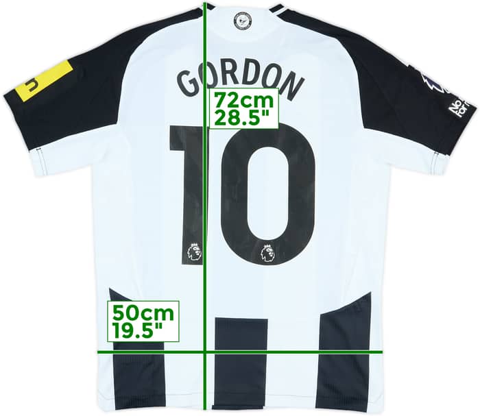 2024-25 Newcastle United Match Issue Home Shirt Gordon #10