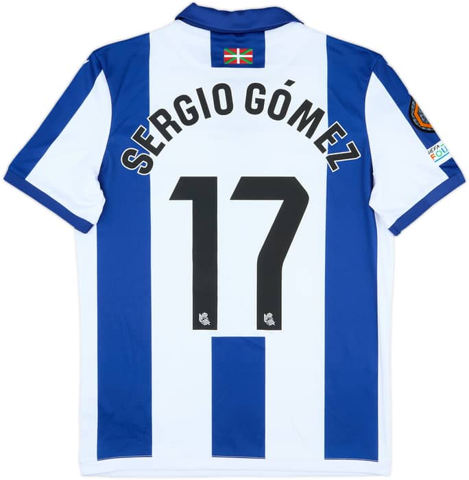 2024-25 Real Sociedad Match Issue Home Shirt Sergio Gómez #17