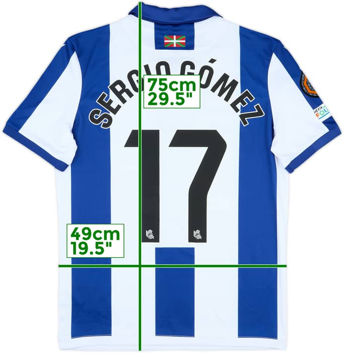 2024-25 Real Sociedad Match Issue Home Shirt Sergio Gómez #17