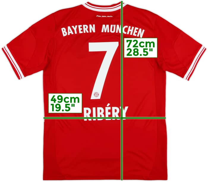 2013-14 Bayern Munich Home Shirt Ribery #7 - 9/10 - (XL.Boys)