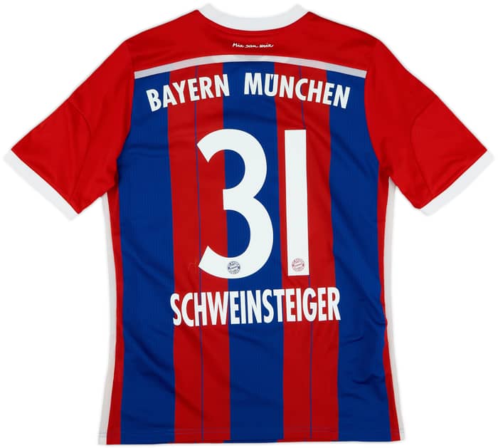 2014-15 Bayern Munich Home Shirt Schweinsteiger #31 - 9/10 - (XL.Boys)