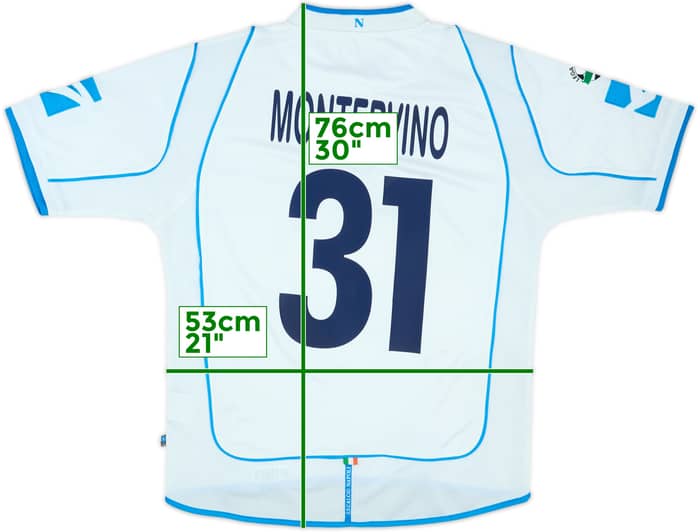 2003-04 Napoli Match Issue Away Shirt Montervino #31