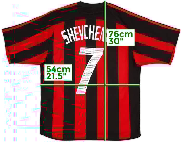2003-04 AC Milan Player Issue Home Shirt Shevchenko #7 - 6/10 - (M)
