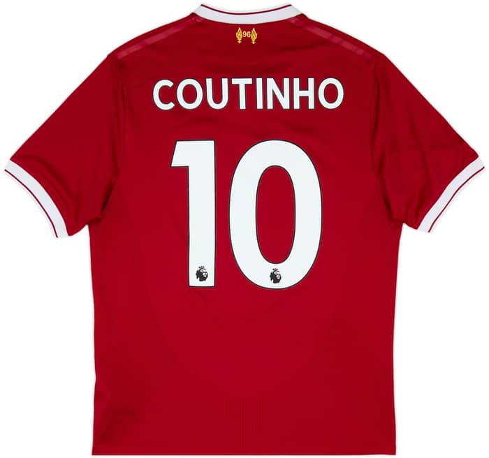 2017-18 Liverpool 125 Years Home Shirt Coutinho #10 - 7/10 - (S)