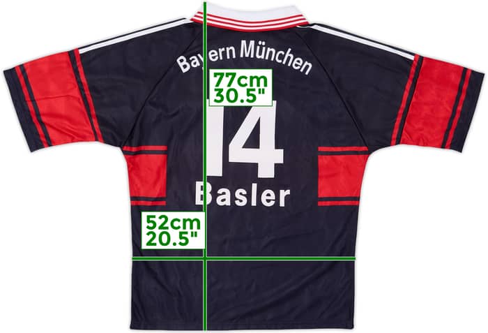 1997-99 Bayern Munich Home Shirt Basler #14 (M)