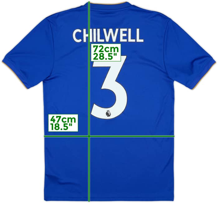 2018-19 Leicester Home Shirt Chilwell #3 (S)