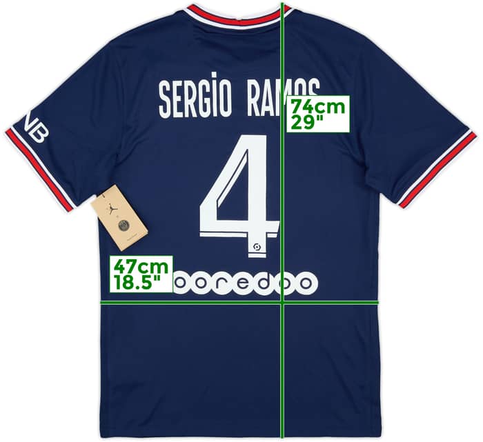 2021-22 Paris Saint-Germain Home Shirt Sergio Ramos #4 (S)