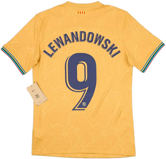 2022-23 Barcelona Away Shirt Lewandowski #9 (S)