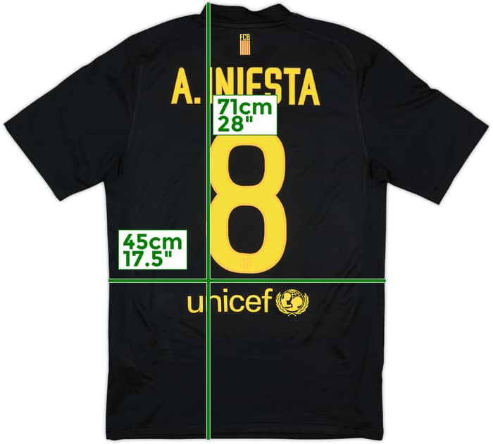2011-12 Barcelona Away Shirt A.Iniesta #8 - 8/10 - (S)